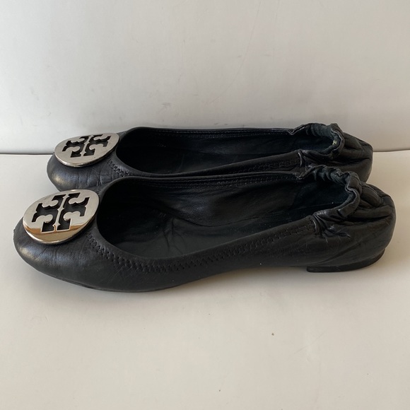 Tory Burch Minnie Travel Ballet Flat -Black/Gold-Sz 6.5 - Picture 3 of 15